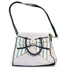 Betsey Johnson Floral Bow Double Strap Satchel Handbag