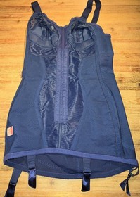 RARE: TRIUMPH Torselette / Corselet DORENE KF, Size 80 Cup B, BLUE * VINTAGE