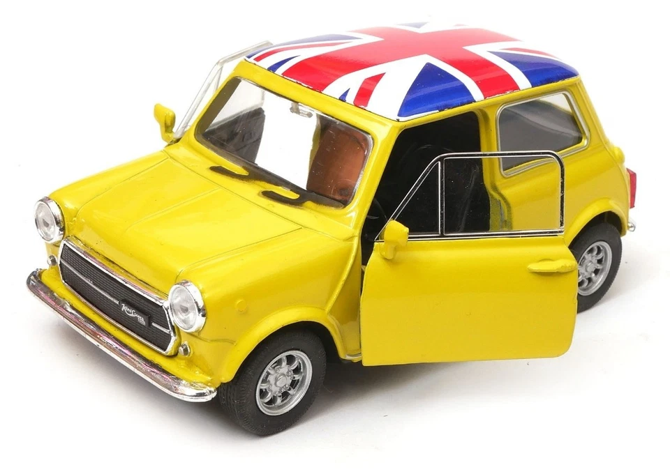 Welly Mini Cooper 1300 Yellow UK Flag 1:34 1:39 Scales 4.5 Inch US DUTIES PAID - Image 2 of 4