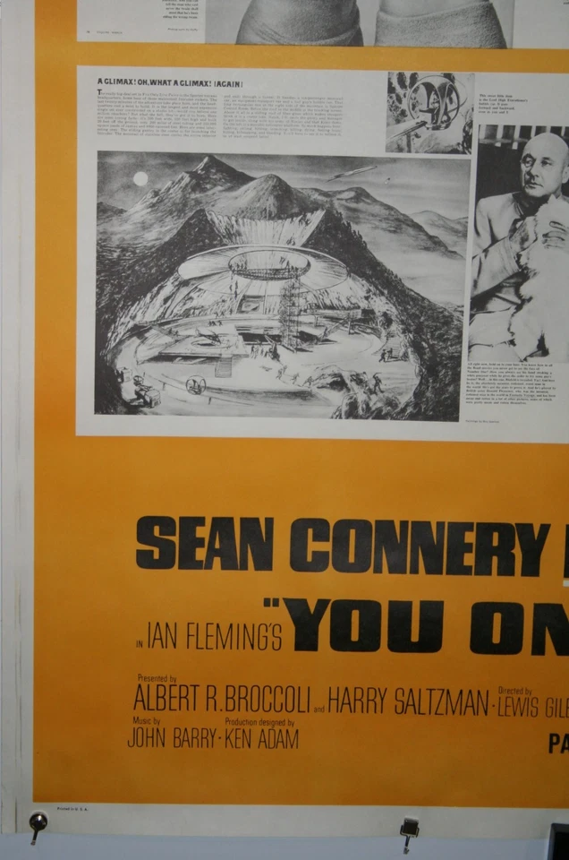 YOU ONLY LIVE TWICE 40X60 ESQUIRE MOVIE POSTER JAMES BOND 007 and BOND GIRLS - Image 3 of 4