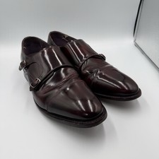 Samuel Windsor Mens 13 Burgundy Double Monk Strap Leather Quiet Luxury Classic