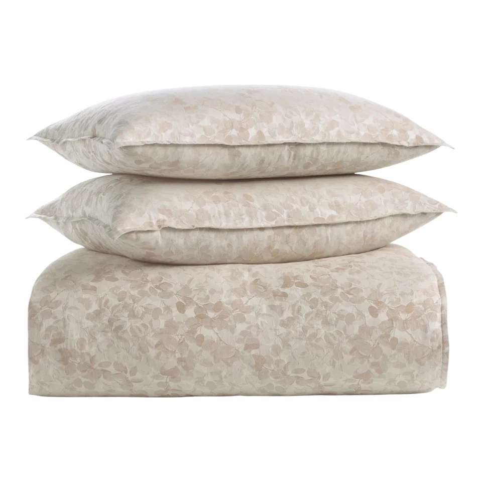 Hotel Collection Foglia 3 Pc Duvet Cover Set Beige King - Image 2 of 4