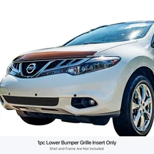 For Nissan Murano 11-14 APG 1-Pc Black 8x6 mm Horizontal Billet Bumper Grille