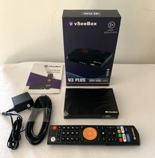 Open Box  vSeeBox V3 Plus Smart Media Player TV Box 64GB Remote 8K UHD Streaming