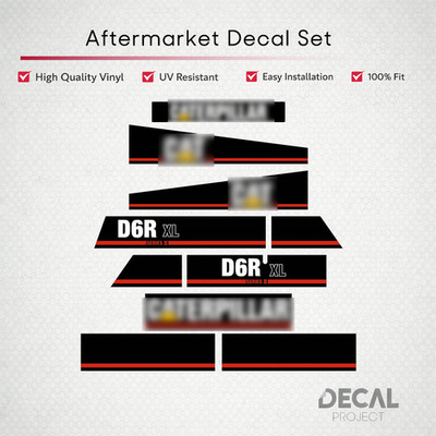 Aftermarket Decal Set for Caterpillar D6R XL Series II Dozer Kit