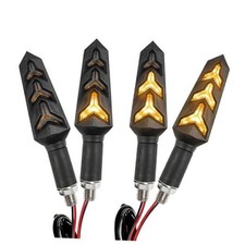 4PCS Motorcycle Turn Signals Kit, 12V Waterproof Motorbike Y Shape 4 PCS
