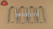 4 VINTAGE LOWRIDER 8" LONG CHROME FENDER STEEL BRACE FOR 12" BICYCLES W/ 8 BOLTS