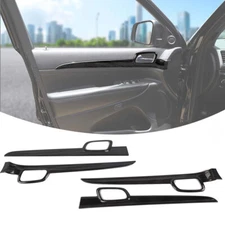 Inner Door Handle Bezel Cover Strips for Jeep Grand Cherokee 2011-21 Black Wood