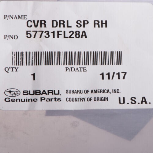 2017-2019 Subaru Impreza Sport Front Right Fog Light Cover Bezel 57731FL28A OEM - Picture 2 of 2