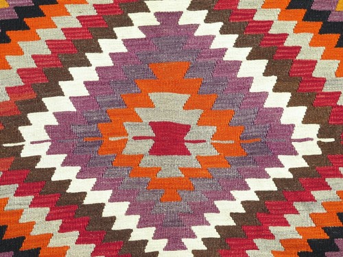 Vintage Turkish Kilim, Handmade Kelim, 6x8 Area Rug Wool Floor Rug 65X87" Carpet - Picture 10 of 12