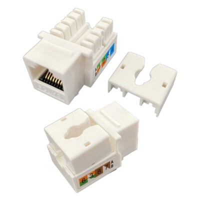 CAT5E RJ45 Keystone Jacks Module Connector Ethernet for Cat5e Ethernet Cable