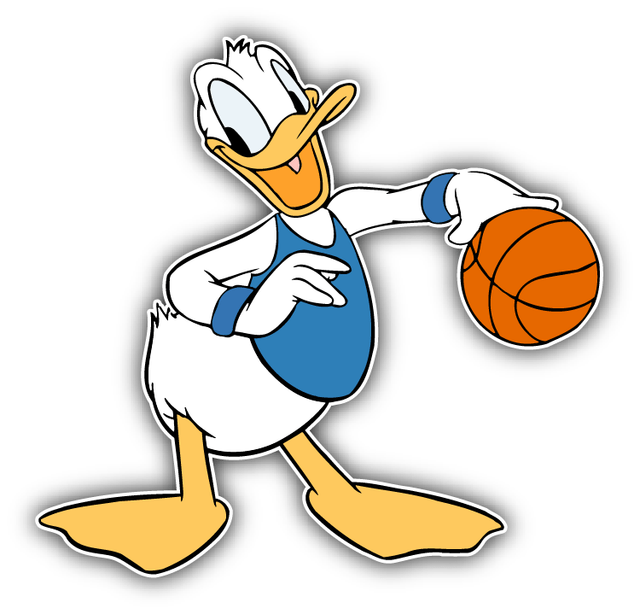 Donald Duck Basketball Cartoon Car Bumper Sticker Decal 5''x 5'' eBay
