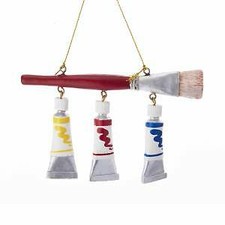 Paint Brush With Paint Tubes Ornament D3430 w