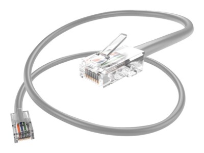 Cat 6 Ethernet Cable 1 pc in Gray 10 Gbps Round Rj45 1, 3, 5, 7, 14, 25ft