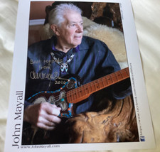 John Mayall Autographed Photo Signed 8x10 Promo Pic Blues Harmonica