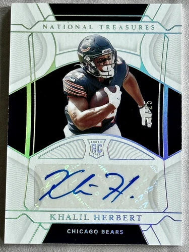 Khalil Herbert 2021 National Treasures Signatures Holo Silver Auto Rookie RC
