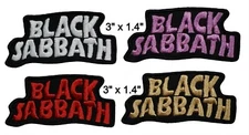 Black Sabbath Rock and Roll Music Band Embroidered Iron On Patch 3" x 1.5"