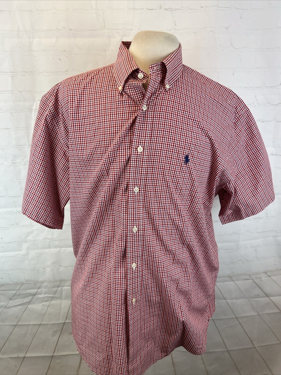 SPRING/SUMMER BLAKE Ralph Lauren Men's Red Plaid Dress Shirt L $98