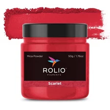 ROLIO Mica Powder Scarlet 50g - For Epoxy Resin, Candle, Cosmetic Making