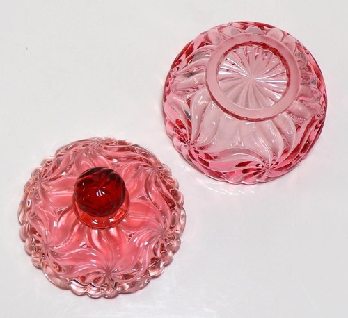 Baccarat Rosaces multiples Rose Sphere Glass Figurine trinket Width 4.3 Height 5 - Picture 5 of 9