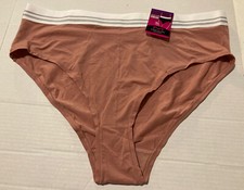NWT Maidenform Super Soft Cotton Stretch Misted Rose Hi Waist Bikini Panty 2XL