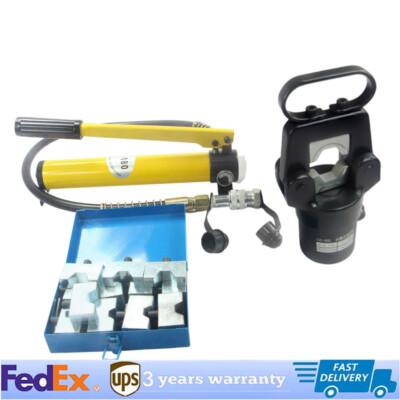 20 Ton Hydraulic Crimper Crimping Tool Cable Wire Hose Lug Terminal+12 Dies Set