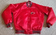 Vtg St Louis Cardinals NFL Football ChalkLine Satin Quilted Jacket Large USA