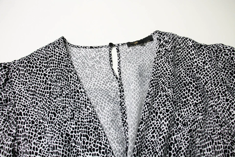 MAJE Pomela Jumpsuit Damen (EU) 38 Animal Print Langarm V-Ausschnitt - Bild 4 von 4