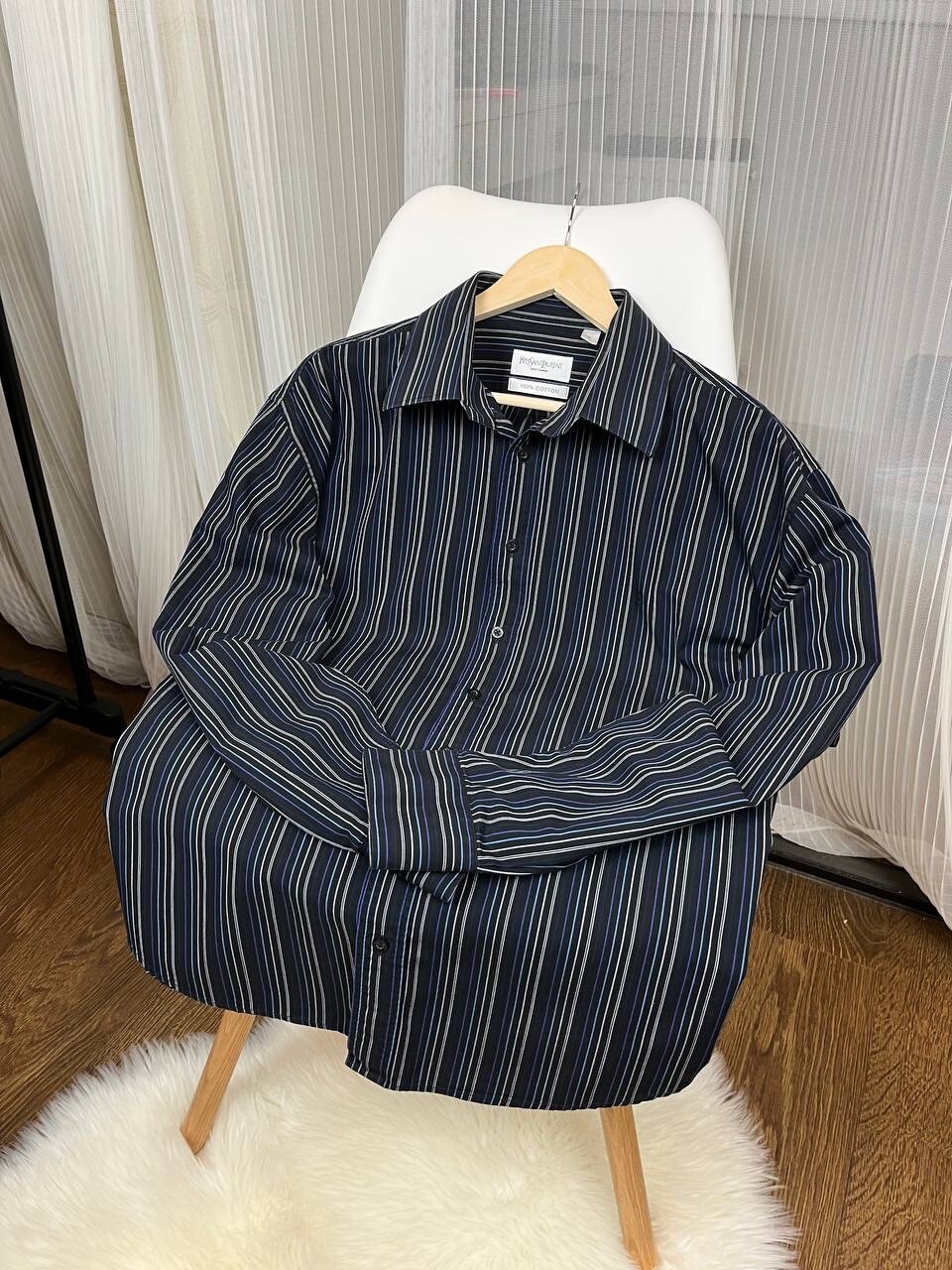 Camicia vintage a righe Yves Saint Laurent taglia XL