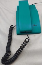 Vintage ATT Teal Blue Push Button Wired Telephone -N10