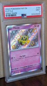 Pokemon Paldean Fates Shiny Flittle 164/091 Shiny Rare PSA 9