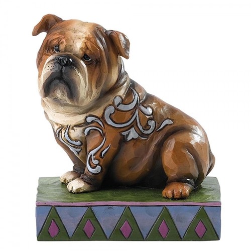 SELTEN BRANDNEU IN BOX JIM SHORE HOGAN ENGLISCHE BULLDOGGE 4056955 HUND FIGUR