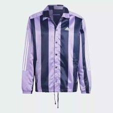 Men's Adidas Originals Xpress Satin Coaches Jacket Violet IB8392 Size LARGE 110