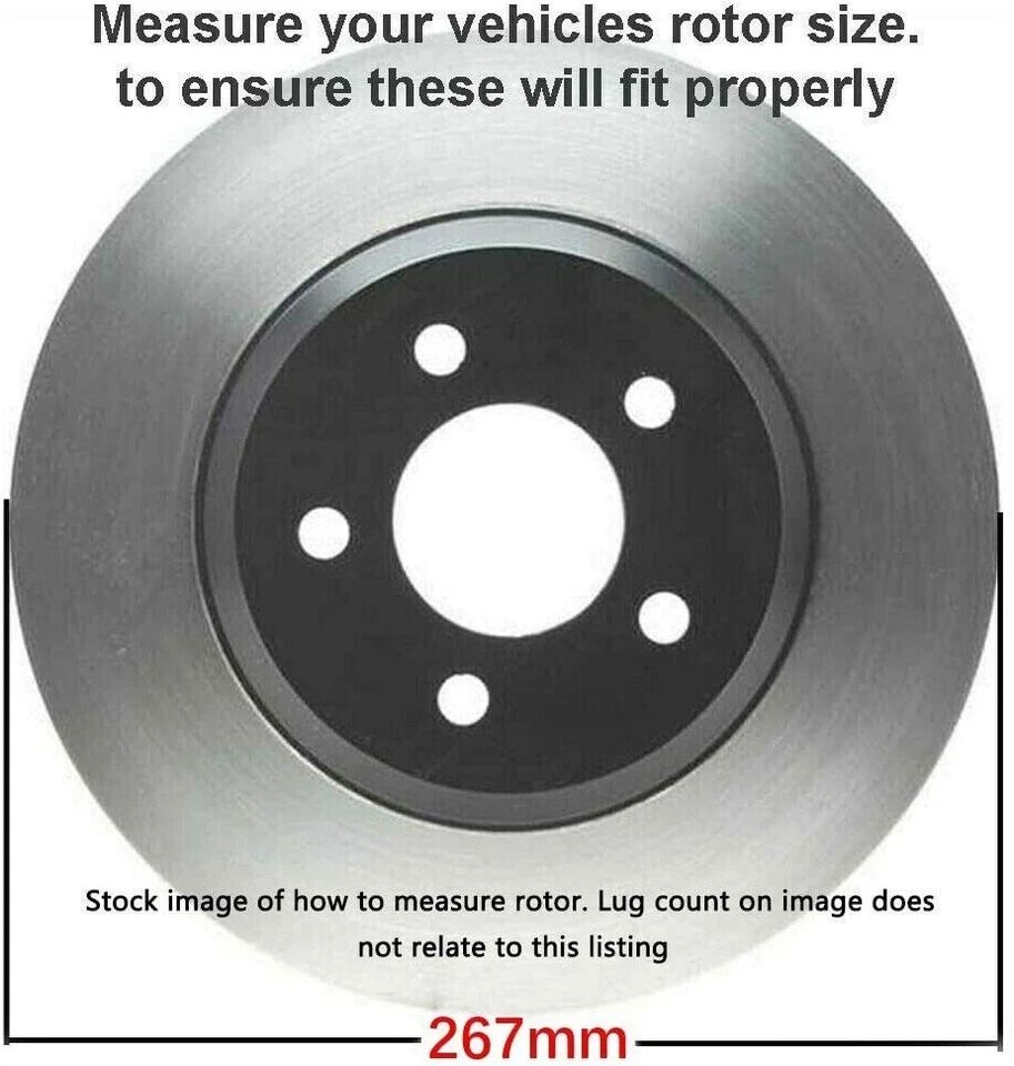 267mm Front Drilled Rotors Brake Pads for Chevy S10 Blazer Camaro Sonoma Regal - Image 3 of 4