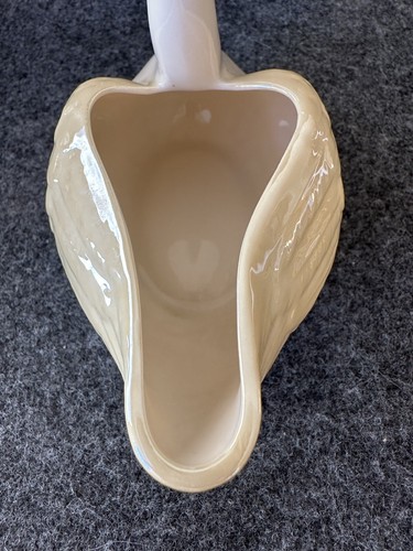 Vintage BELLEEK Ireland (Green Mark) Swan Yellow Luster Finish Creamer or Holder - Picture 12 of 20