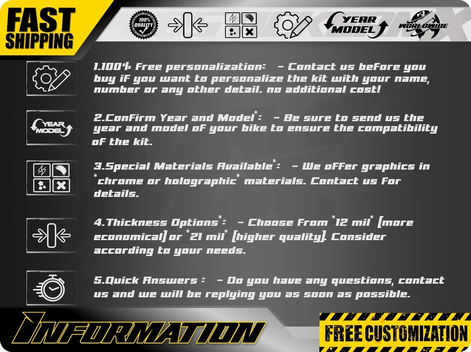 Yamaha Raptor 700 700R graphics kit 2013 2014 2017 to 2025 decals stickers atv - image 3 of 4