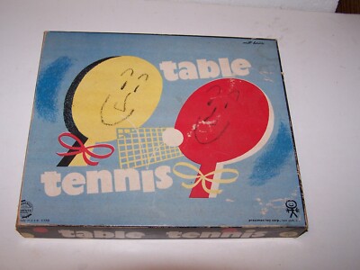 Vintage new unused Pressman Toy Table Tennis game Milt Herder with instructions