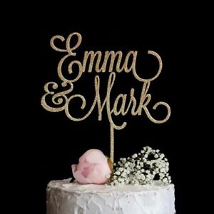 Personalised Engagement Cake Topper Party Decoration ANY Name Bridal Shower 1403