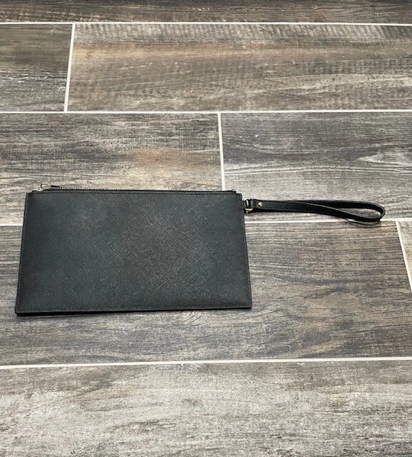 Michael Kors Jet Set Artículo Negro Saffiano Serpiente Cuero + Gamuza Bolso sin asas Muñequera Foto 2 de 4