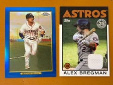 LOT - 2020 Topps Chrome Turkey Red Alex Bregman Blue /50 #TRC36 2021 Topps Patch