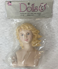 Mangelsen's porcelain Lady Head And Hands set 3 3/4 inch new Old Stock 1993