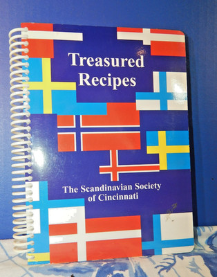 Vintage The Scandinavian Society of Cincinnati Cookbook Treasured Recipes 1998