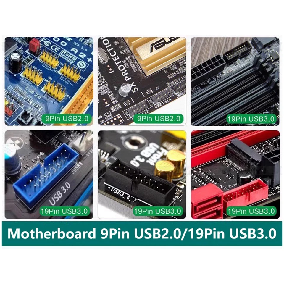 USB 3.0 Front Panel for Desktop 5.25In CD-ROM Drive Bay USB3.0/3.2 19Pin9929 - Bild 2 von 4