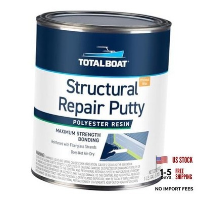 Polyester Structural Repair Putty - Marine Grade Long Strand Fiber Gallon Kit