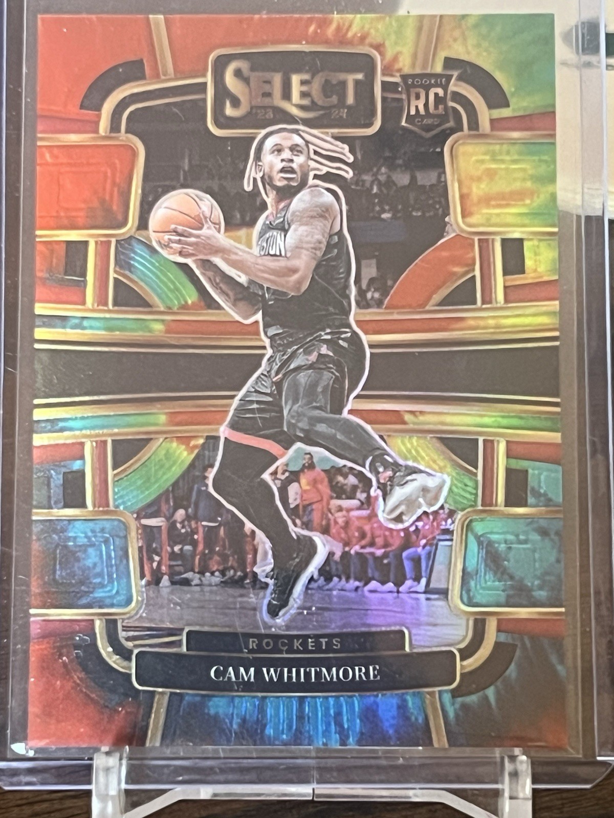 2023-24 Select Cam Whitmore RC Tie Dye Prizms Concourse 25/25 Houston Rockets
