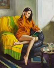 Taras Sidan- Original Giclee on Canvas "Juana"