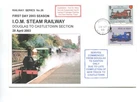 Isle of Man Railway Cover, 2003, 1st day Steam Douglas to Castletown