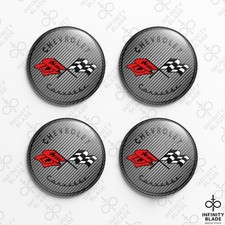 4x Corvette C3 Emblem Abzeichen Silikon 3D Felgendeckel Nabenabdeckung Sticker