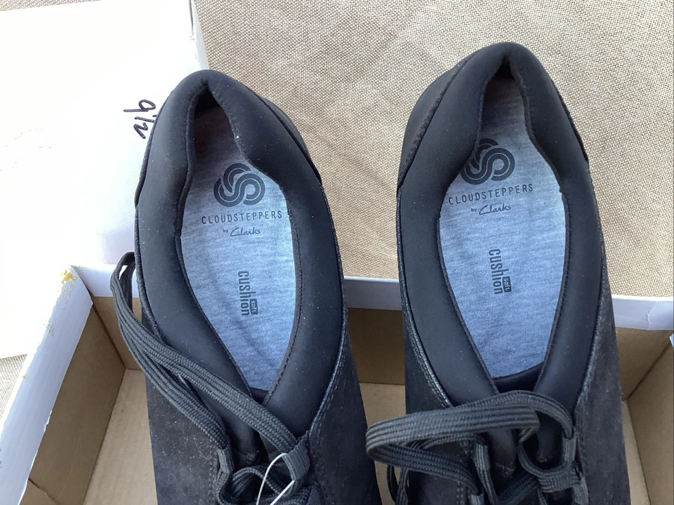 Zapatos de tenis Clarks Cloudsteppers para mujer 9 1/2 Sillian Pine informales negros Foto 3 de 4