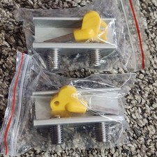 Set of 2 Aluminum Sliding Window Locks Secure Window Lock NEW